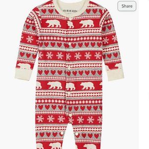 Little Blue House by Hatley Fair Isle Bear Family Union Suits